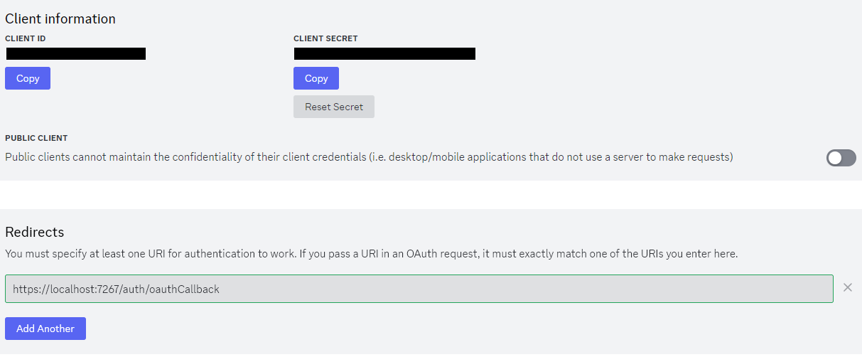 Discord Developer Portal OAuth2 Redirect URI Image